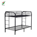 three seat metal bunk bed in school student dormitory room